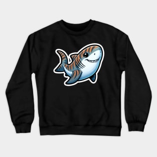 Shark Critter Cove Cute Animal A Splash of Forest Frolics and Underwater Whimsy! Crewneck Sweatshirt